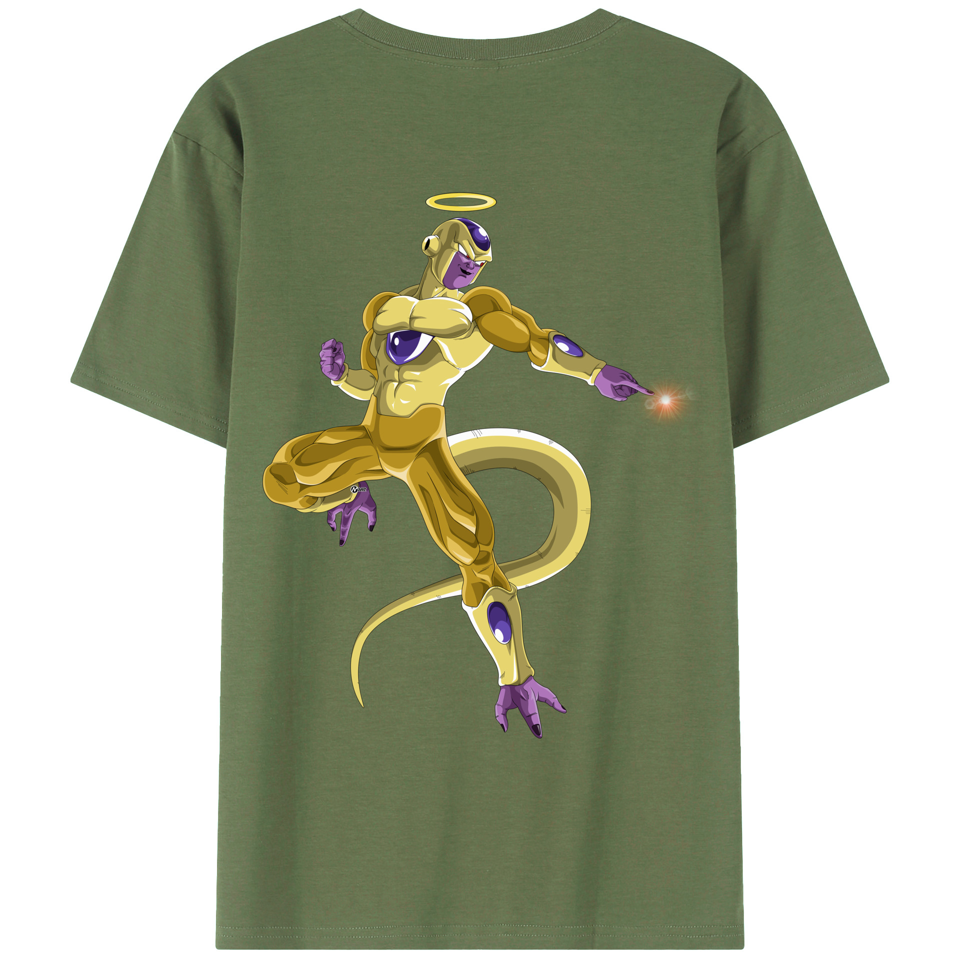 （画像用） ドラゴンボール フリーザ DRAGON BALL Frieza 綿100％ メンズ半袖Tシャツ（バックプリント） 通気性